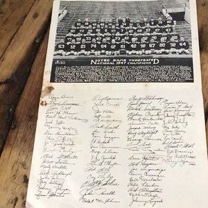 Original 1947 Notre Dame football National Champs